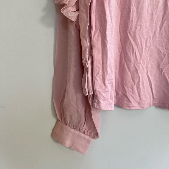 Generation Love NWT 100% Silk Joni Top Long Sleeves, Light Pink, size L - Picture 6 of 10